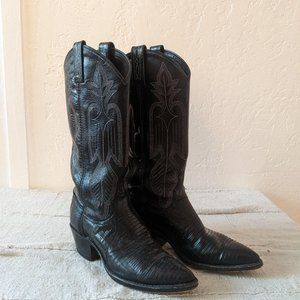 Dan Post Lizard Skin Cowgirl Boots sz 5.5